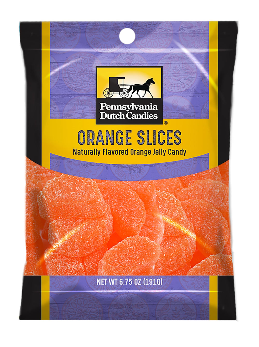 Amuse Mints Penn Dutch Orange Slices bag showing bright citrus flavor and nostalgic appeal.