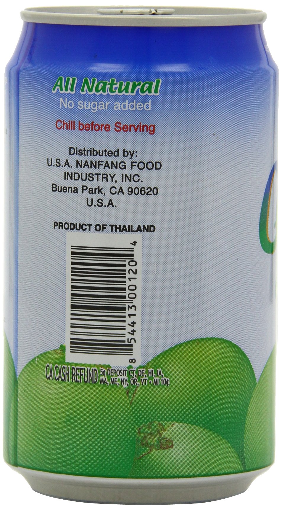 Amy & Brian Coconut Water Original label close-up emphasizing clean ingredients
