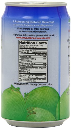 Amy & Brian Coconut Water Original origin from Thai coconuts, tropical taste