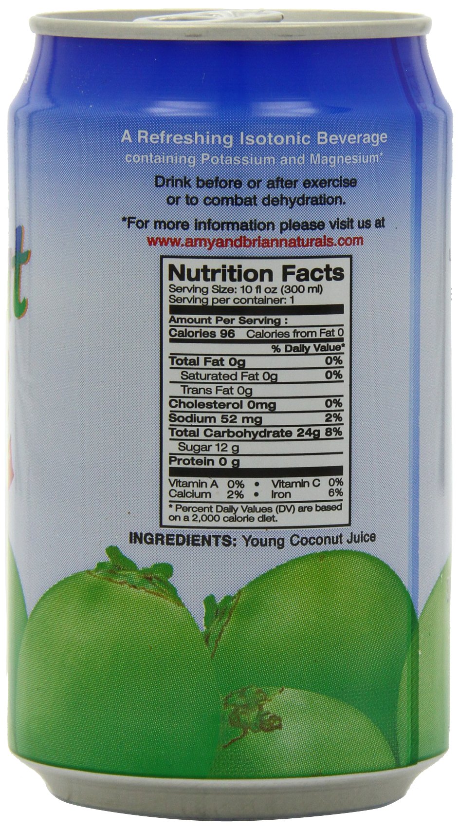 Amy & Brian Coconut Water Original packaging showcases non-GMO labeling