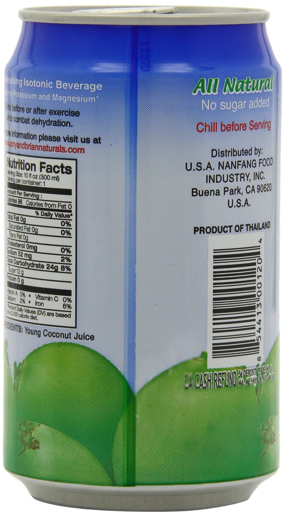 Amy & Brian Coconut Water Original young coconuts visual signaling tropical origin