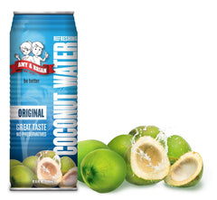 Amy & Brian Non-GMO Coconut Water twelve-pack for everyday refreshment.