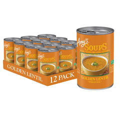 Amy's Golden Lentil Soup 12-pack for quick weeknight meals.