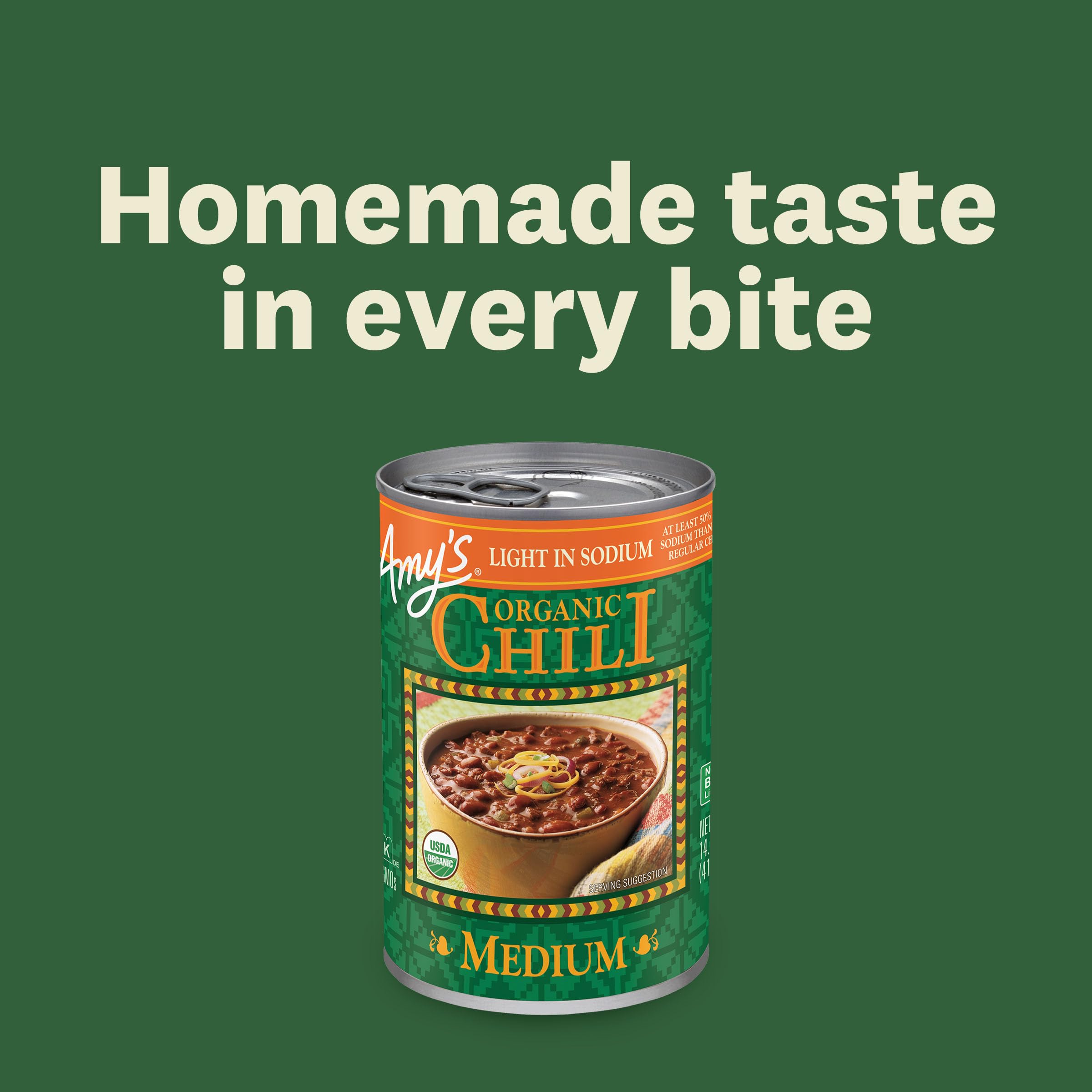 Amy's Organic Chili vegan medium microwave bowl ready in minutes