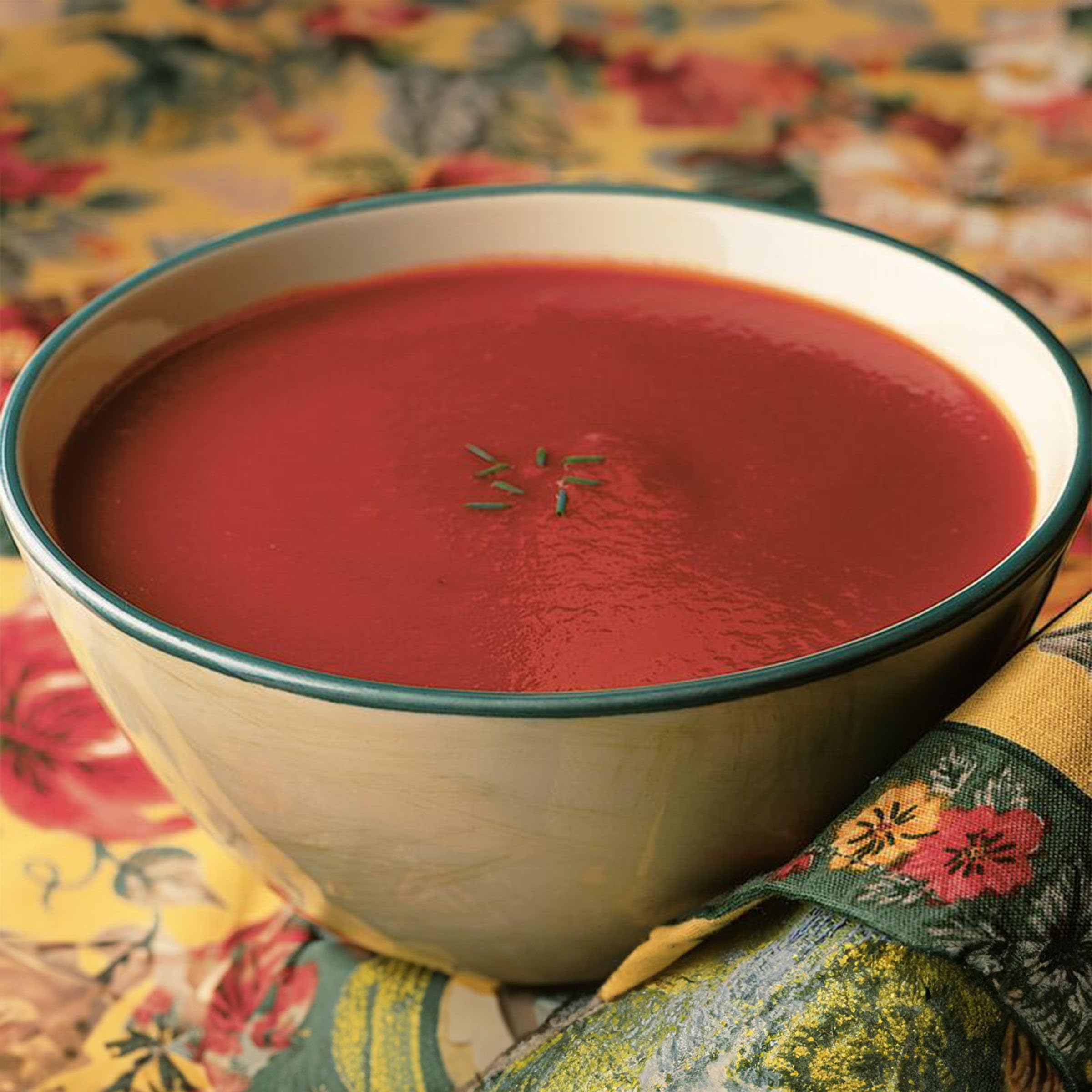 Amy's Soup steaming in a bowl, ready for a comforting lunch.