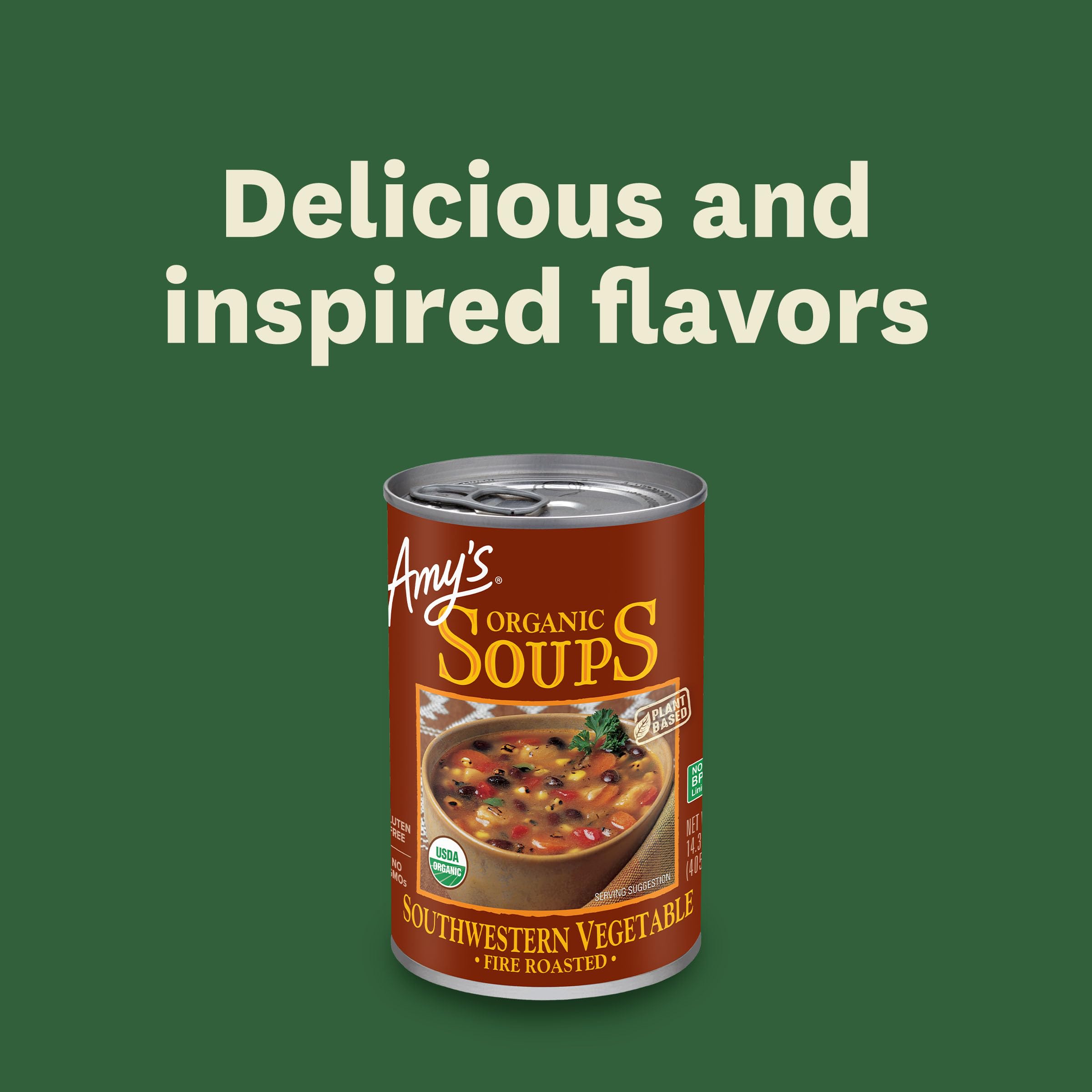 Amy’s six-pack carton on kitchen counter for convenient family meals