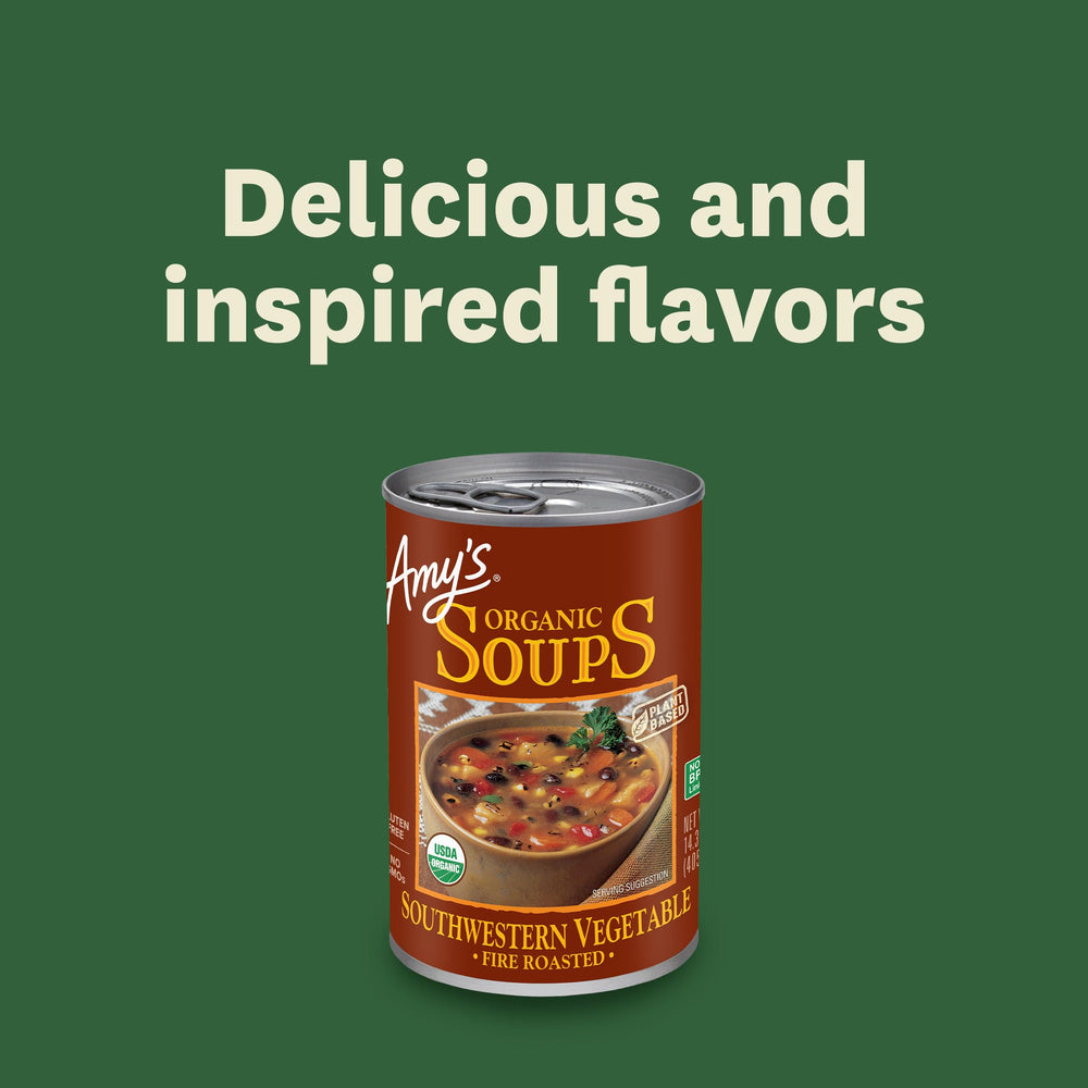 Amy’s six-pack carton on kitchen counter for convenient family meals