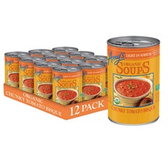 Amy's Chunky Tomato Bisque 12-pack cans for convenient meals