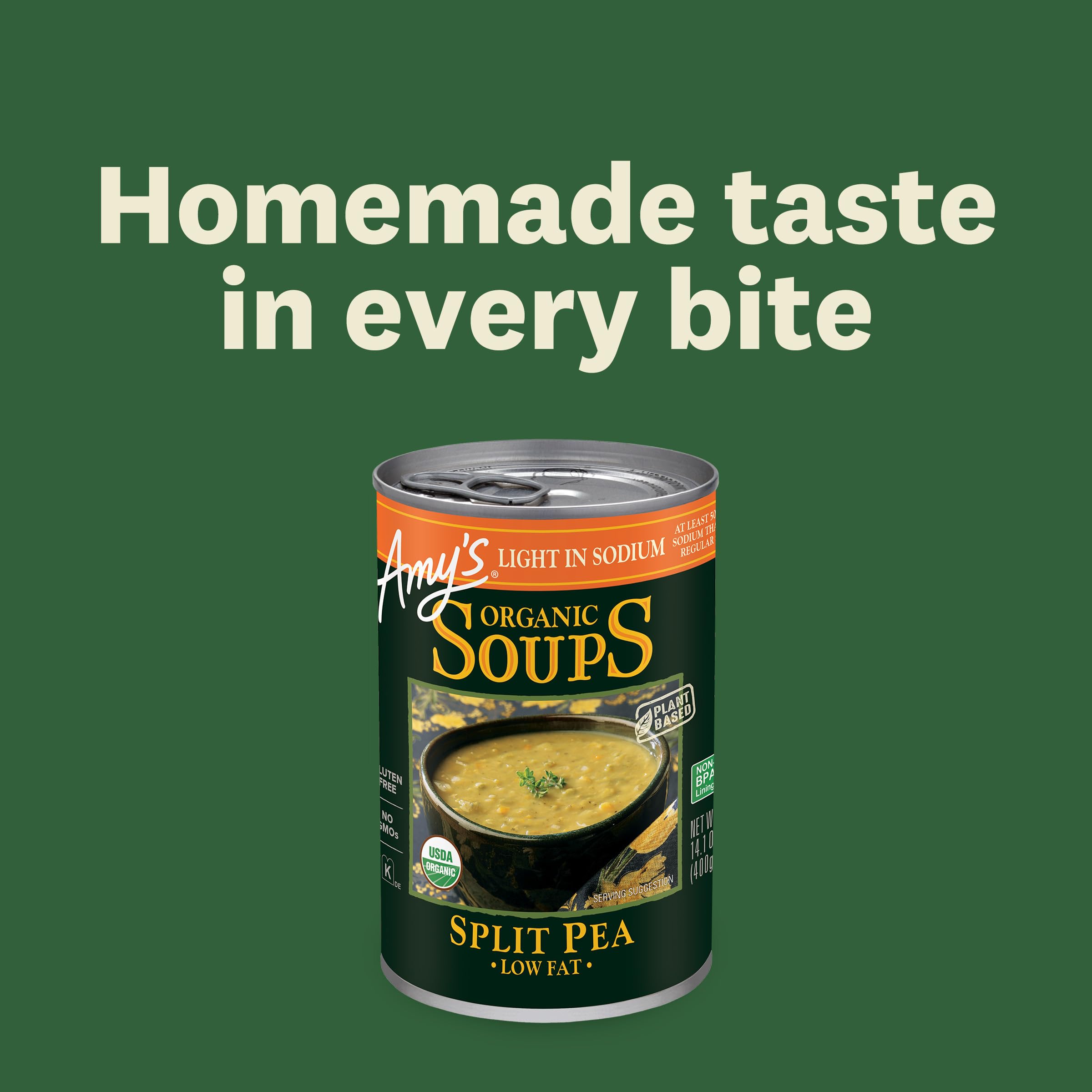 Amy's Soup ready in 2 minutes in a microwave-safe bowl