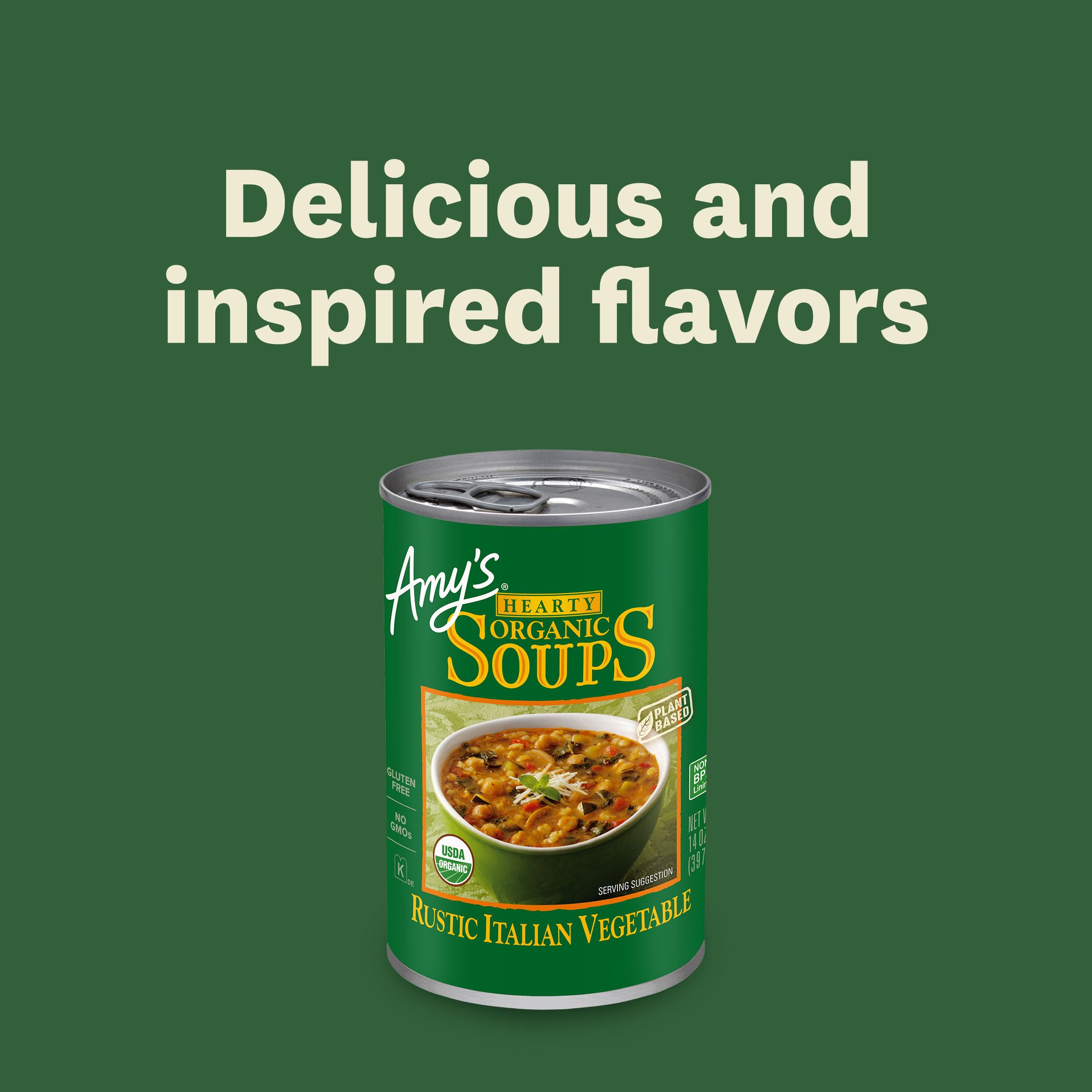 Amy's packaging highlights ready-to-heat convenience for busy days