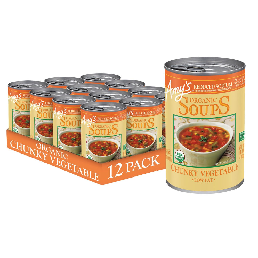Amy's Soup twelve-pack case for easy pantry stocking and quick meals