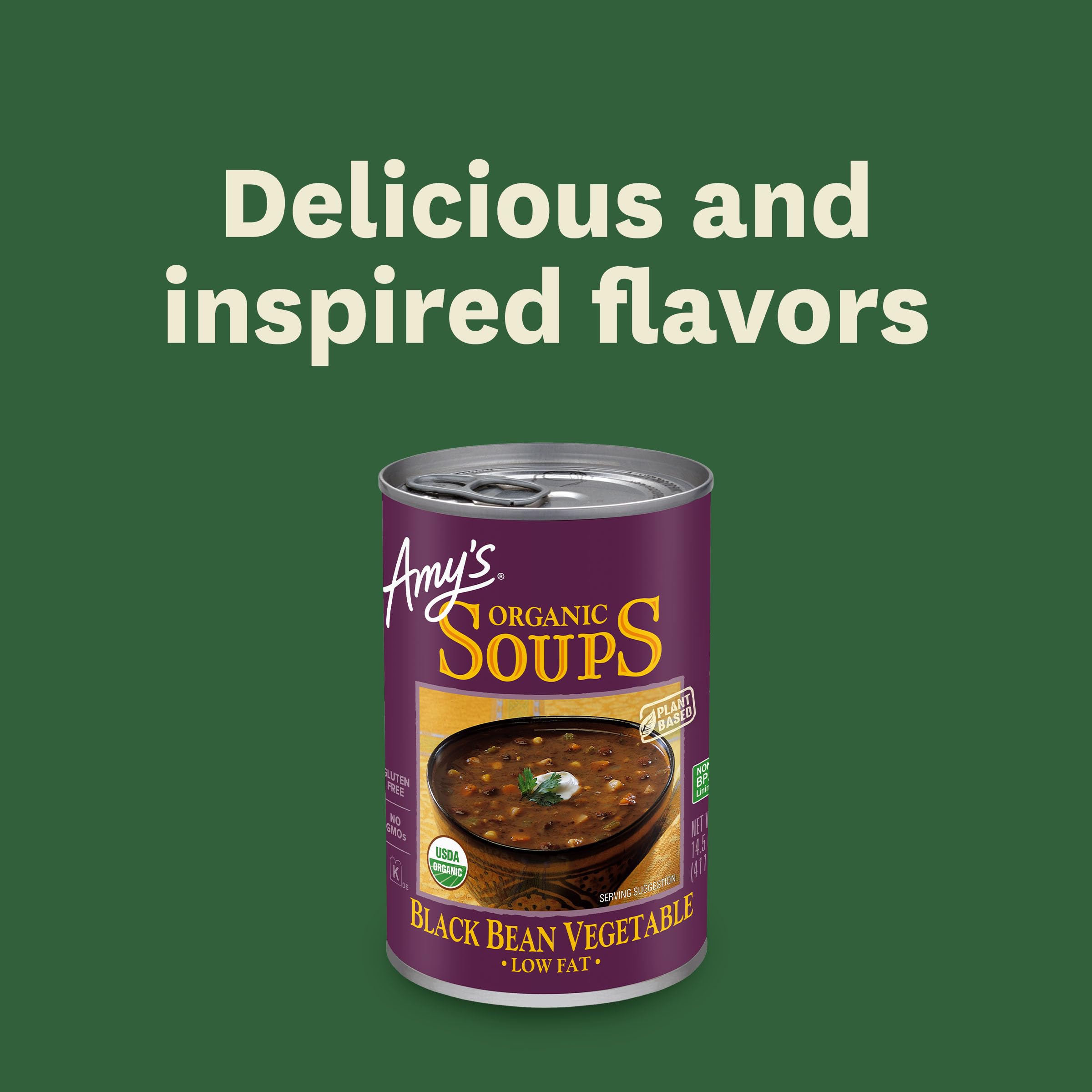 Steaming bowl of Amy's soup ready to serve