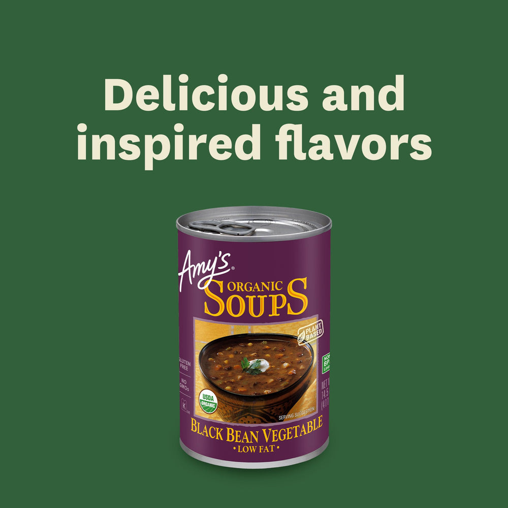Steaming bowl of Amy's soup ready to serve