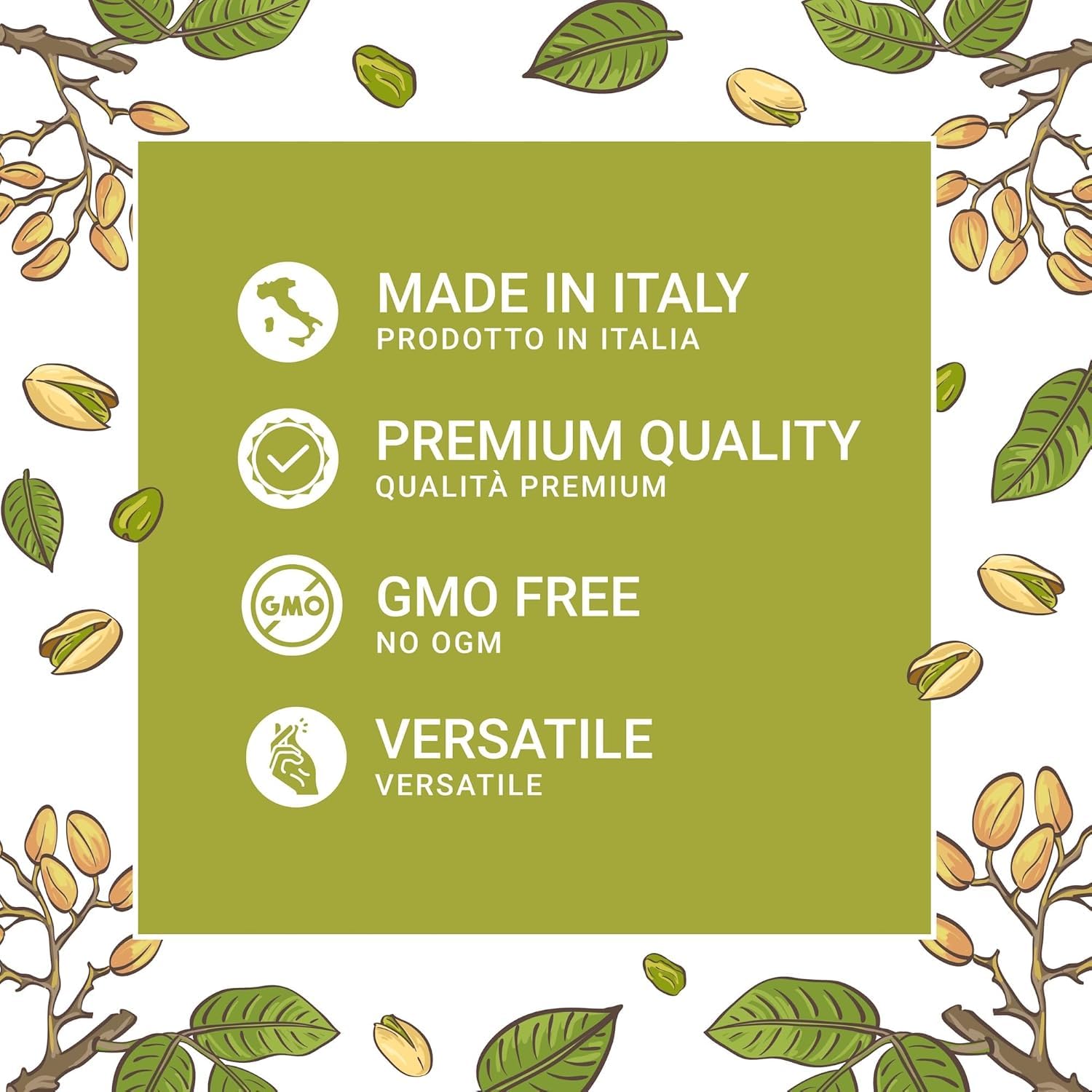 AMZ BETTER EATALIAN pistachio cream freshness lid preserves flavor