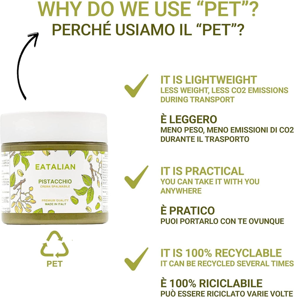 AMZ BETTER EATALIAN Pistachio Cream ideal for bread, cakes, and desserts