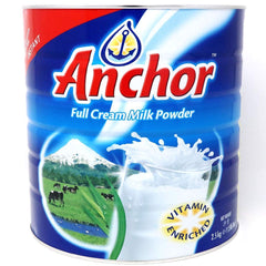 Anchor Full Cream Milk Powder 2.5kg pack shot for rich daily beverages and baking.