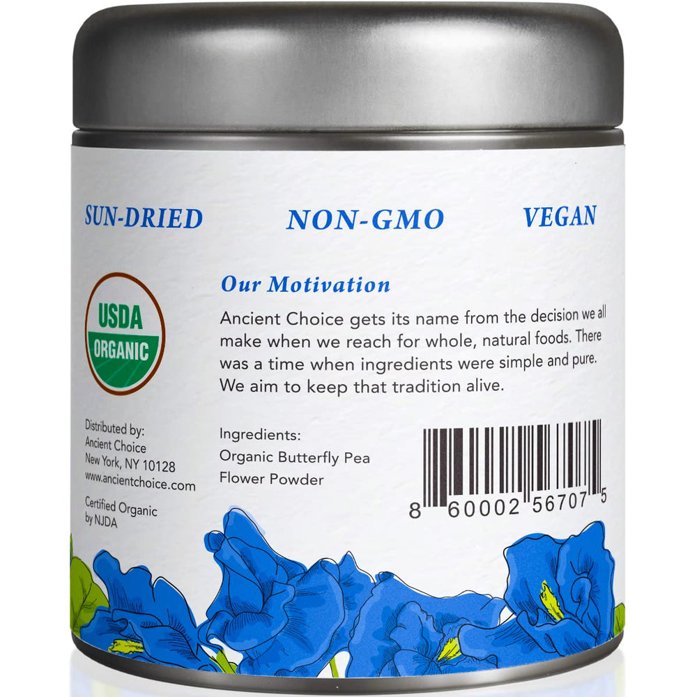Ancient Choice blue matcha natural colorant idea for baked goods.