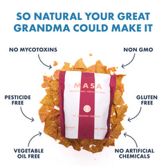 Ingredients highlight yellow corn and Cobanero chili from Ancient Crunch.