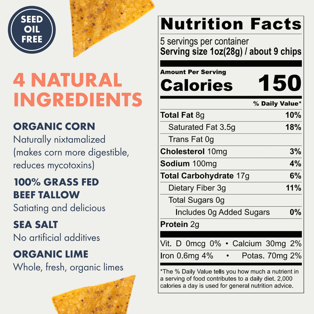 Ancient Crunch MASA Lime Chips closeup—crisp texture and bold lime notes.