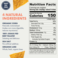 Ancient Crunch MASA Lime Chips closeup—crisp texture and bold lime notes.