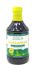 Ancient Infusions Sassafras Concentrate bottle pour for quick hot tea