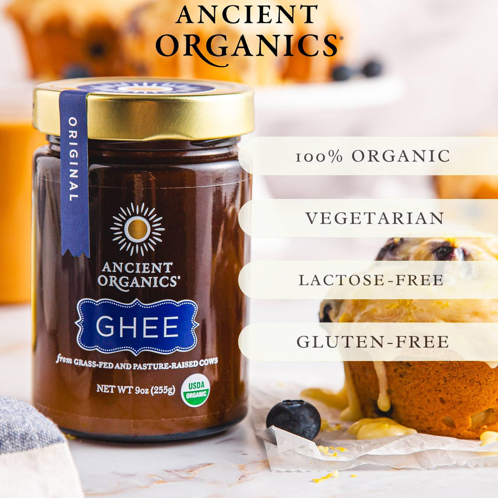 Ancient Organics Ghee melts smoothly, releasing a warm, nutty aroma