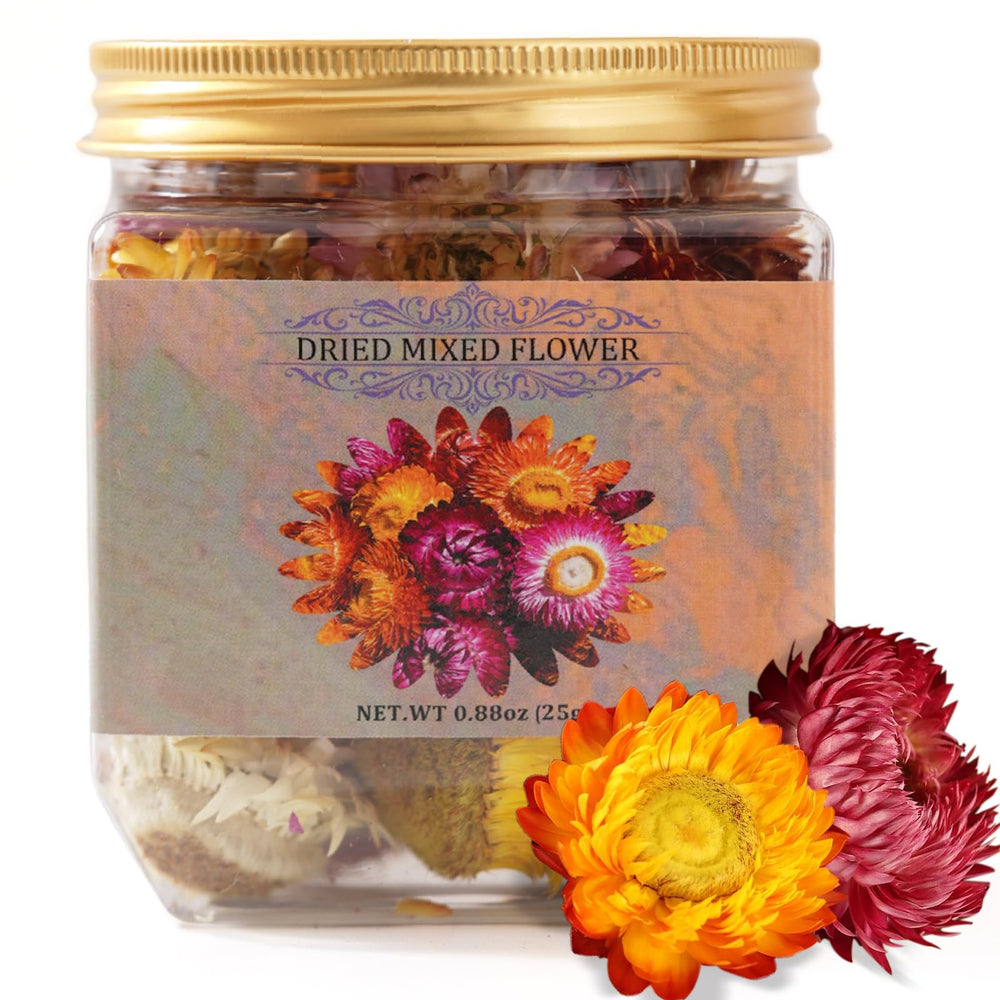 Andekas edible dried flowers pack for versatile decorating in desserts and drinks.