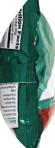 Andes Creme de Menthe Baking Chips mint-flake closeup highlights creamy chocolate.