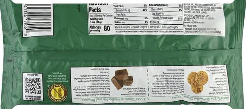 Andes Creme de Menthe Baking Chips open-bag reveals ready-to-use mint chips.