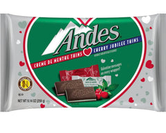 Andes Creme de Menthe Thins in Valentine's bag, ideal gift for mint lovers.