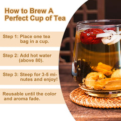 Andonisus Ginseng Mulberry Tea steeping in a kettle emphasizes easy, repeatable brews.