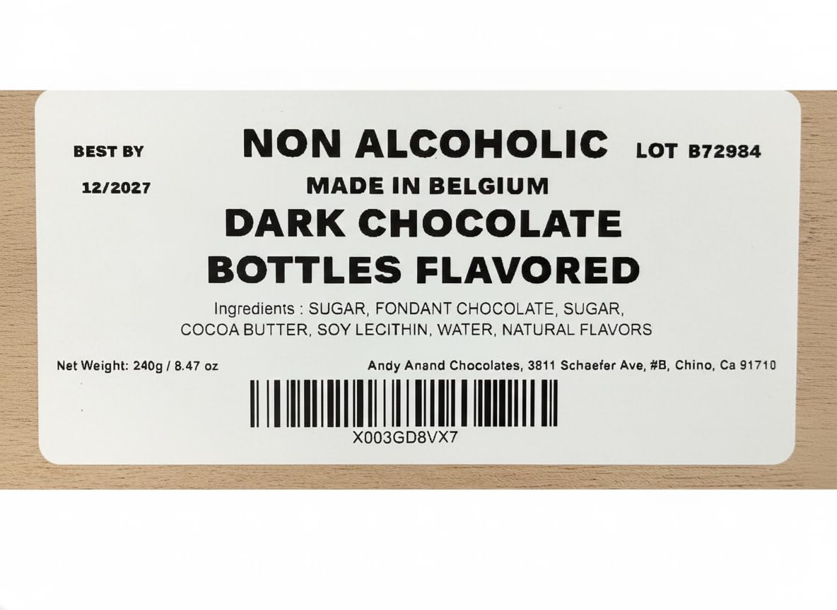 ANDY ANAND Chocolatier bottle texture featuring silky center and glossy shell.