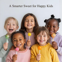 Andy Anand Chocolatier kids enjoy colorful lollipops at a classroom party