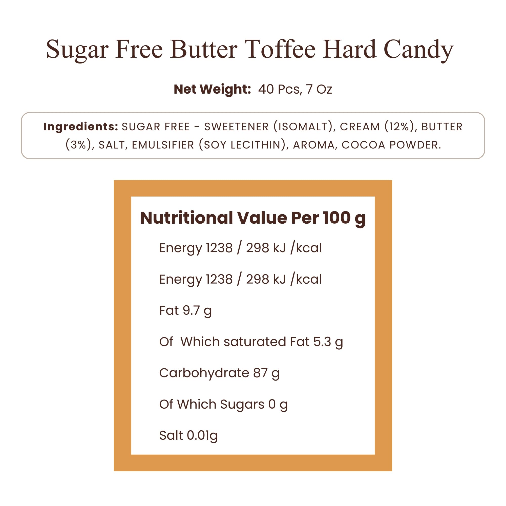 Andy Anand Chocolatier sugar-free butterscotch as a tasty snack-time option.
