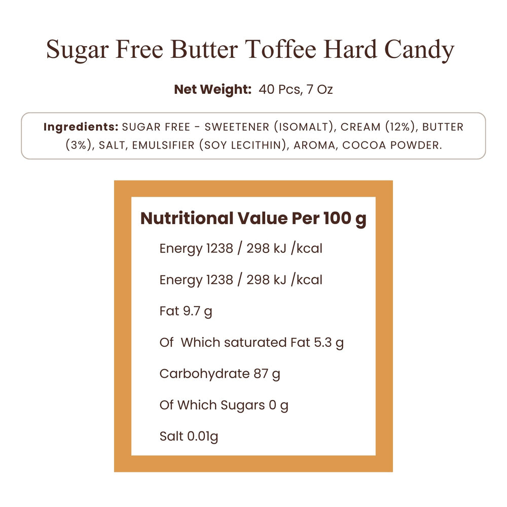 Andy Anand Chocolatier sugar-free butterscotch as a tasty snack-time option.