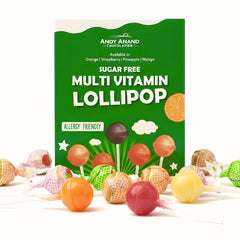 Andy Anand Chocolatier sugar-free lollipops in packaging with natural flavors