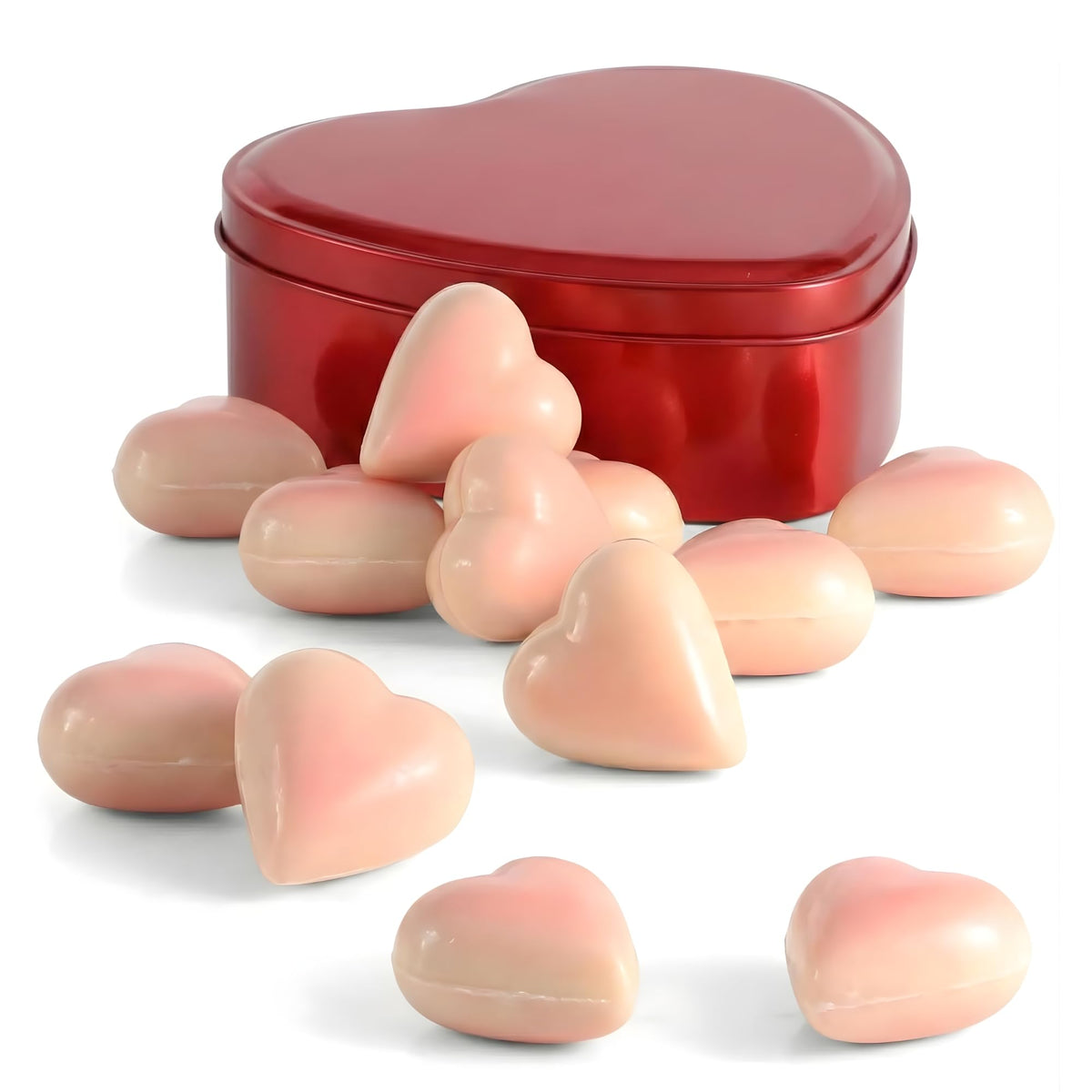 Andy Anand Ruby Heart Truffles in a gourmet metal box, ideal gift for chocolate lovers.