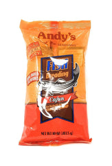 Andy's Seasoning Fish Breading Cajun Coating adds bold, seasoned crust for seafood.