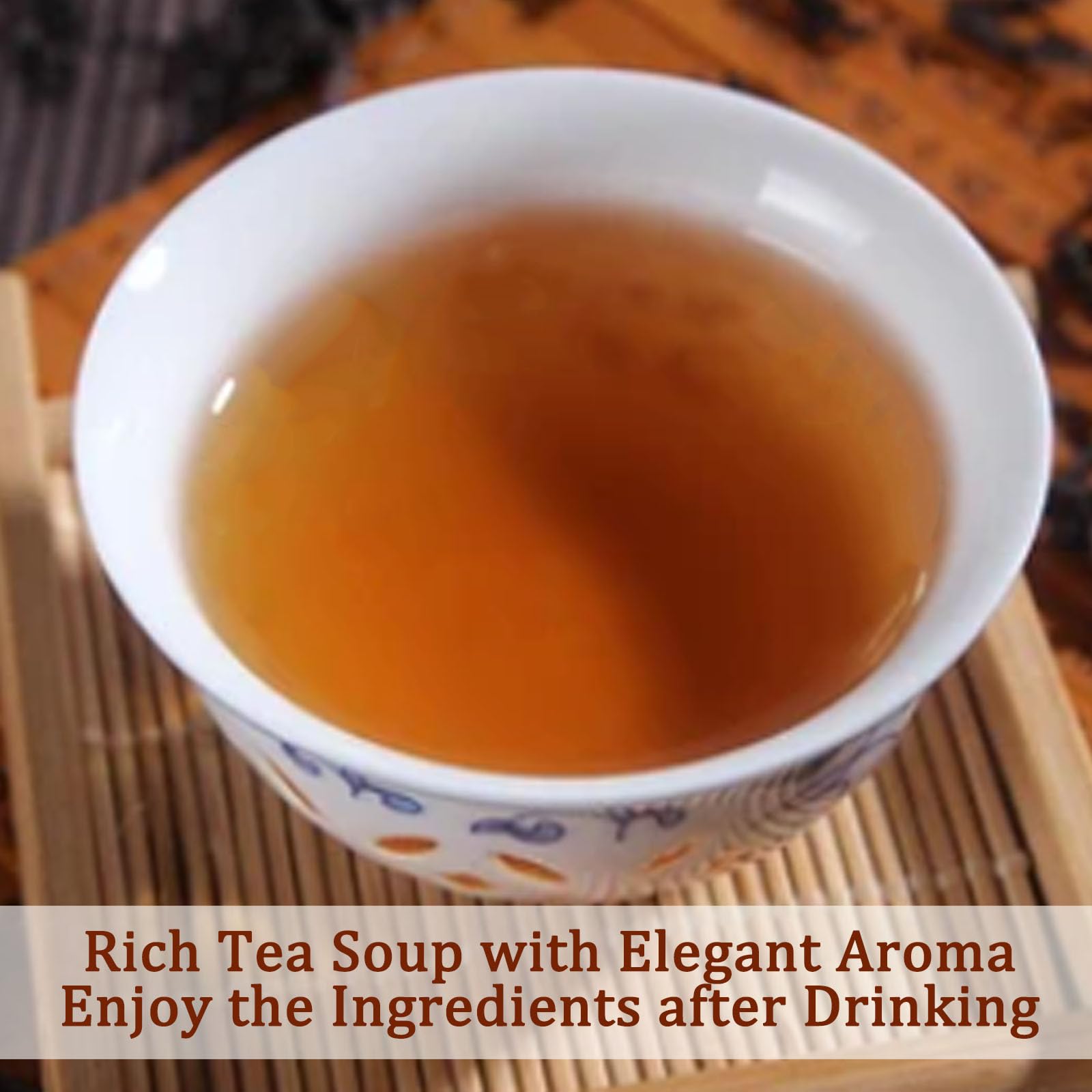 ANEFOSE Iron Hammer Tea burdock root note adds earthy depth.