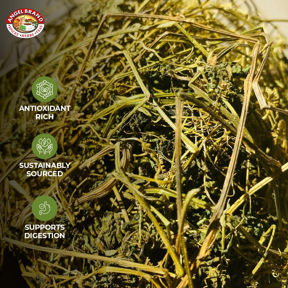Angel Brand cerasse tea leaves ready to brew a bold, slightly bitter cup