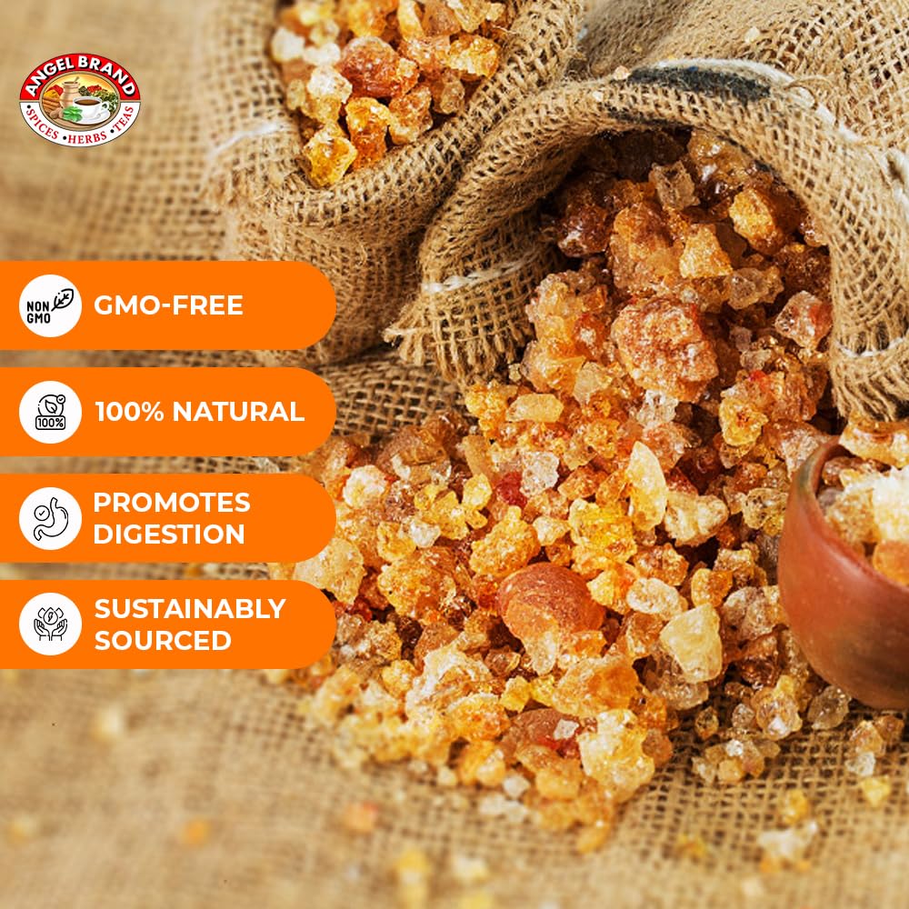 Angel Brand Gum Arabic offers multi-use binding, thickening, and stabilizing in arts and foods