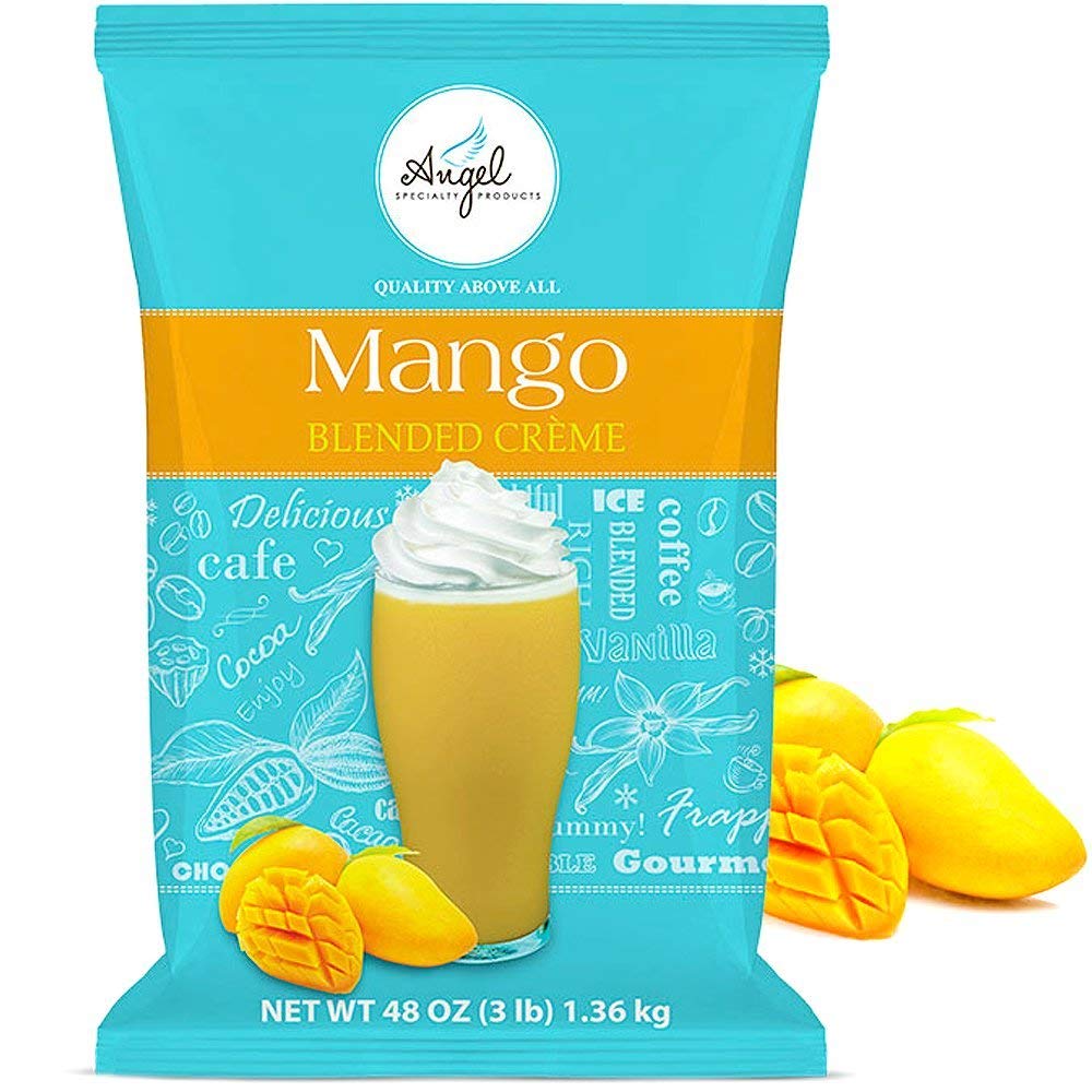 Angel Specialty Mango Blended Creme Powder bag ready for quick drinks.
