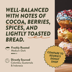 Angelino's Coffee 96-count pack front for bulk convenience and savings.