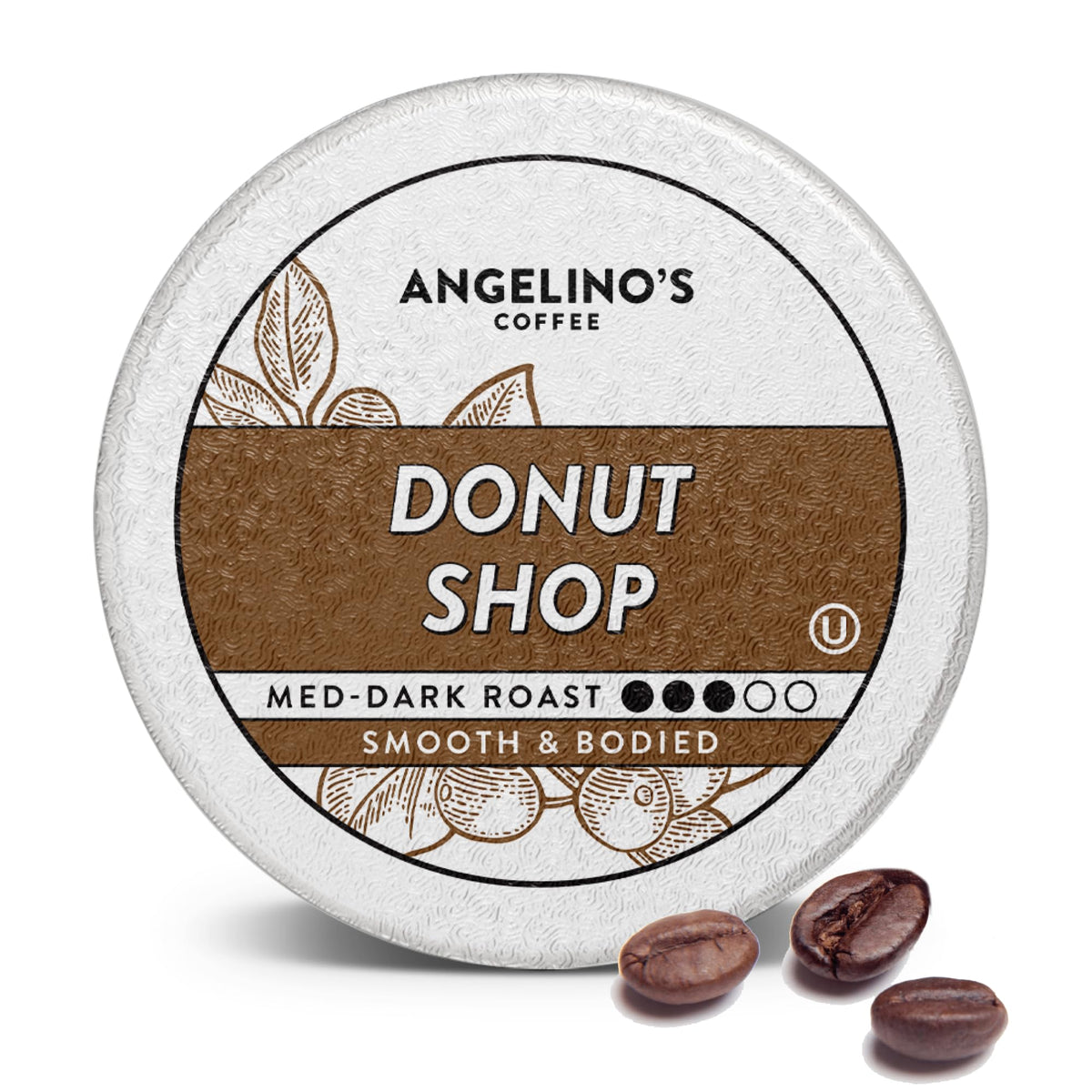 Angelino's Coffee donut shop pods box for easy everyday mornings.