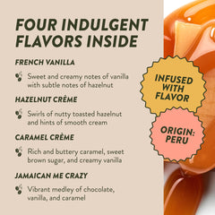 Angelino's French Vanilla K-Cup display, ideal for cozy morning brews.