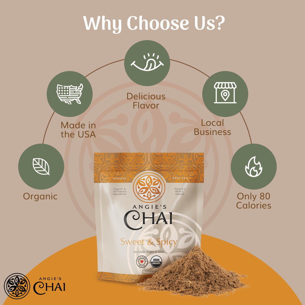 Steaming Angie's Chai cup for cozy evenings