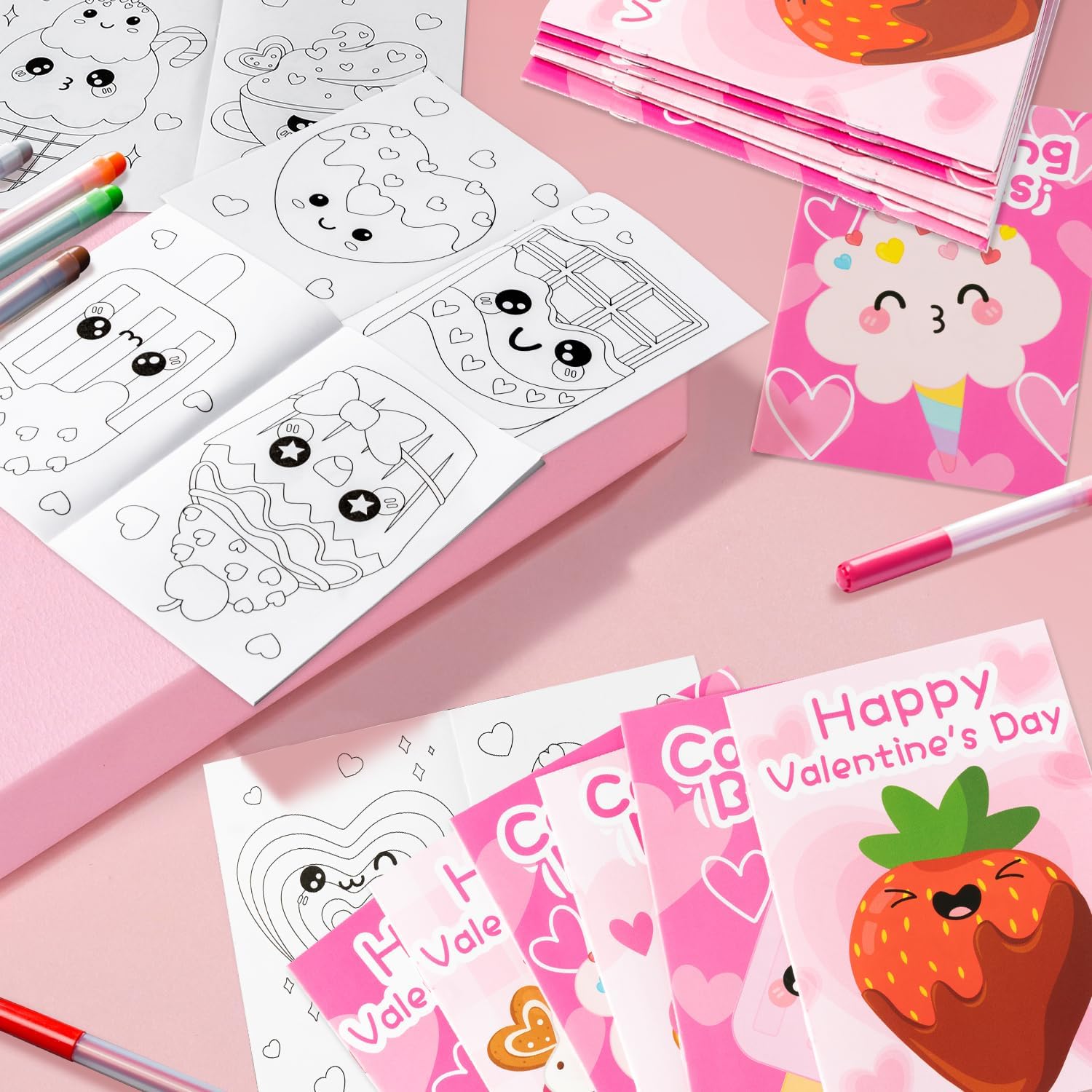 ANGOLIO classroom party favors dessert-themed coloring for events.