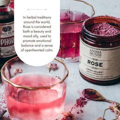 Anima Mundi Love + Serenity rose petals and buds in blush-pink powder for desserts.