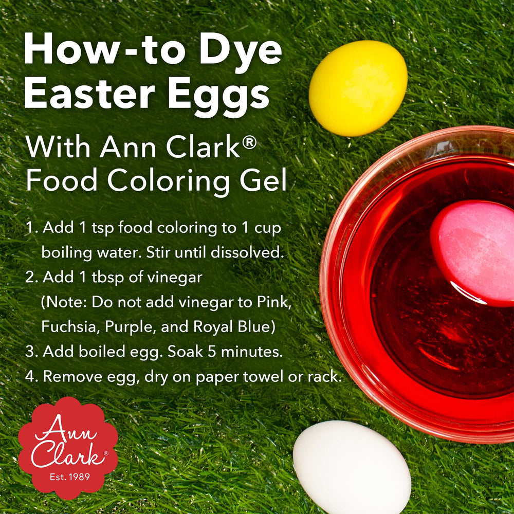 Bright gel colors from Ann Clark Cookie Cutters for smooth icing coloring.