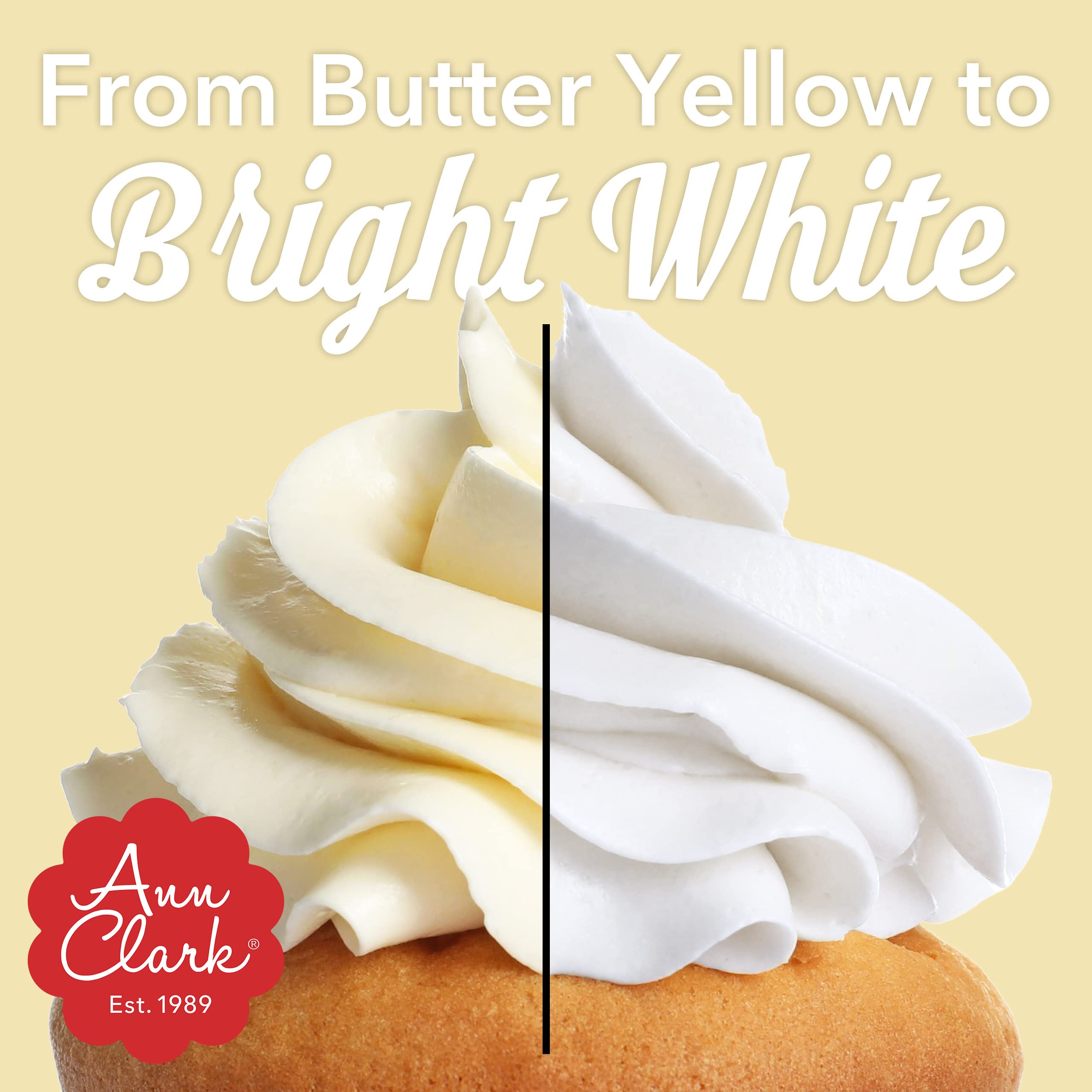 Opaque base created by Ann Clark Bright White gel on frosting for vivid layers.